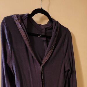 Fun XCVI Small snap Hoody Purple Blue xlg
